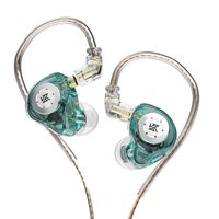 KZ EDX Pro In-Ear-Bühnenmonitor-Kopfhörer, Dual-Magnet-Dynamik-Kopfhörer, Shock-Bass-Ohrhörer mit abnehmbarem 0,75-mm-Kabel, komfortables kabelgebundenes Headset (ohne Mikrofon)