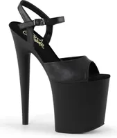 FLAMINGO-809 Damen Sandale von Pleaser, Schwarz Matt , EU 44, US 14