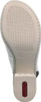 Rieker Damen Sandalette Hochfront Schaftsandale Cutouts und Blockabsatz 64676, Größe:37 EU, Farbe:Beige