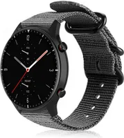 Strap-it Amazfit GTR 2 Nylon-Schnallenarmband (Schwarz)