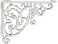 Regalträger Landhausstil Regalhalter Regalwinkel Gusseisen Weiß 18x24cm