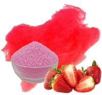 Zuckerwatte Zucker mit Geschmack Erdbeer Rot farbiger Aromazucker 250g für die Zuckerwattemaschine