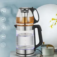 Wasserkocher, 1.2L+1.8L Glaswasserkocher, Teekocher, Trockenkochschutz, Teebereiter mit Teesieb, Teemaschine, mit Teefilter