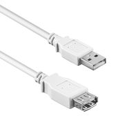 USB 2.0 Hi-Speed Verlängerungskabel, Weiß, 5 m
