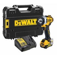 DeWALT Akku-Schlagschrauber DCF901P1G-QW 1/2 Zoll  12V, 1x 5Ah Akku, Schnellladegerät, Stoßschutz, Standard-Insert für Werkstattwagen