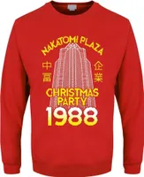 Grindstore - "Nakatomi Plaza" Pullover für Herren - weihnachtliches Design GR2997 (S) (Rot)