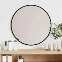 vidaXL Nástenné zrkadlo čierne Ø 40 cm Round