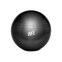 #DoYourFitness Gymnastikball inkl. Ballpumpe Fitness Sitzball in 65cm Anti-Burst Yoga Pilates Gym Büro Fitnessball Balance Core-Training - Schwarz