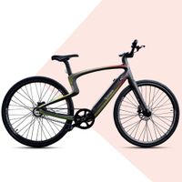 NewUrtopia Smartes Carbon E-Bike Rainbow (schwarz mehrfarbig) Gr. M 35Nm Blinker Anti Diebstahl Navi App Sprachsteuerung Fahrrad Rad Smartbike Bike Smartbar Lenker ultraleichte 14kg