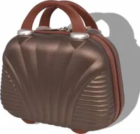 vidaXL Štvordielna súprava vozíkov s tvrdou škrupinou Coffee Brown