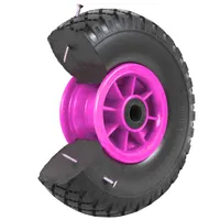 Sackkarrenrad Vollgummi 260x85 mm 3.00-4 PolyurethanSackkarre Ersatzrad Rad Reifen 75mm Achsenlager pink