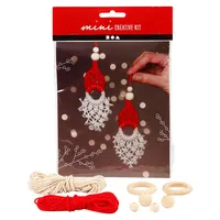 Bastelset Weihnachtswichtel aus Makramee, Bastelset  inkl. Material u. Anleitung