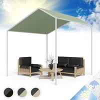 Blumfeldt Pergola, Metall Pavillon mit Polyester Schrägdach, Sonnensegel mit Gestell, Überdachung Freistehend, Sonnenschutz für Garten und Terrasse, Gazebo Wasserdicht und Stabil, Aluminium-Rahmen