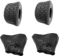 2x Schlauch + 2x 18x9.50-8 Reifen LG02 Rasenreifen 18x9.5-8 Reifen für Rasentraktor Schneeräumer Aufsitzmäher Landwirtschaftliche Maschinen Rasenmäherreifen 18 x 9.50-8 18 x 9.5-8 Rasenreifen