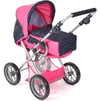 Bayer Chic 2000 - Kombi-Puppenwagen Leni, Puppenwagen mit herausnehmbarer Tragetasche, Konfetti pink