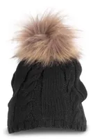 K-Up Damen Mütze Beanie Hat Beanie-Mütze Warm Strickmütze Wintermütze, Größe:U, Farbe:Schwarz