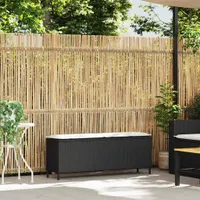 vidaXL Záhradná lavica s vankúšmi čierna 110x30x40,5 cm Poly ratan