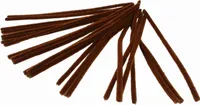 20 Draht Pfeifenreiniger 9 mm Länge 30cm CHENILLE, braun