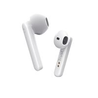 Trust Mobile Primo Touch Bluetooth Wireless Headphones (10 Stunden Wiedergabe, integriertes Mikrofon, True Wireless, TWS) White