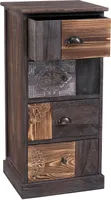 Schubladenkommode MARA Standregal Aufbewahrungsregal, Shabby Chic Vintage Look mit 4 Schubladen