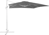 BELIANI Sonnenschirm Dunkelgrau Polyester quadratische Form 250 x 250 x 235 cm Terrasse Balkon Garten