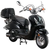 Motorroller Retro Firenze 50 ccm 45 km/h EURO 5 schwarz inkl. Topcase