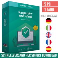 Kaspersky Anti-Virus 2023 | 5 Geräte | 1 Jahr | Sofortdownload