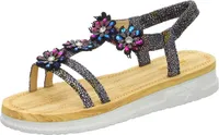 living UPDATED Damen-Sandalette Schwarz-Mehrfarbig, Farbe:schwarz, EU Größe:42