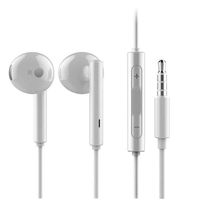 wortek Set Huawei Kopfhörer AM115 In Ear Kofhörer Weiß 1 Stück Stereo Kopfhörer 3,5mm Aux In Ear Ohrhörer integriertes Mikrofon für z.B. P30 P20 P10 P9 P8