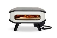 Cozze® Pizzaofen 13 elektrisch, inkl. Pizzastein / Hitzeschild, Backtemperatur bis 450°C, Grillfläche 34 x 34 cm, Gerätemaße 29 x 53 x 53 cm, 2200 W, 230 V, Stahl / Cordierit, weiß / anthrazit"