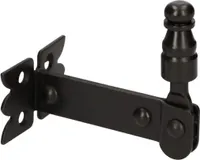 KOTARBAU® Fensterladenhalter 68 mm Einschrauben Fensterhalter Klappladenhalter Fensterladen Fenster Feststeller Pulverbeschichtet Schwarz Stahl