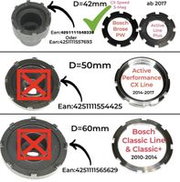 Bosch Ebike Motor Kettenblatt Lockring M25x1 Active Line Plus Performance (BDU3xx)