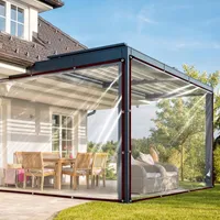 2x3M Transparent Plane mit ösen Wasserdichte Abdeckplane Gartenplane Gewebeplane Wetterfeste Für Balkon Pavillon Gartenmöbel Pflanzen Gewächshaus