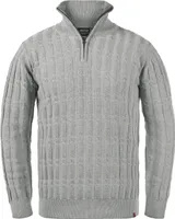 INDICODE IDPaulo Herren Strickpullover Troyer Grobstrick Pullover mit Troyerkragen 100% Baumwolle Regular fit