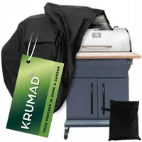 KRUMAD Grillabdeckung 145x61x117 cm Wasserdicht UV beständig Abdeckhaube mit Reißverschluss und Aufbewahrungshülle