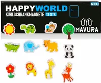 HAPPYWORLD Kühlschrankmagnete Tiere 3D Motive Pinnwand Whiteboard Notizhalter