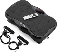 Gymtek® Vibrationsplatte Vibrotrainer - bis 180kg - 5 Ausbildungsprogramme, 99 Stufen - 2 Expanderbänder - Bluetooth, Fernbedienung, LCD, Lautsprecher