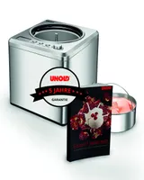 Unold 48972 Eismaschine profi inkl. Eisbuch mit 101 Rezepten | Speiseeisbereiter 2 L, vollautomatischer, selbstkühlender Kompressor, LCD-Display