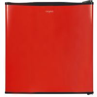 Exquisit KB05-V-151F Mini Standkühlschrank, 45 cm breit, 41L, Temperatureinstellung, LED Beleuchtung, 1 Ablage, Rot