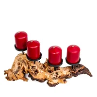 🕯️ Echtholzwurzel Kerzenständer - Kerzenhalter auf einer echten Holzwurzel - mega Design - individuell gestaltbar mit Kerzen Deiner Wahl!