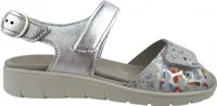 Semler Dunja Damen Sandale in Silber, Größe 6