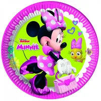 Minnie Mouse Partyteller 23 cm rosa / grün 8 Stück