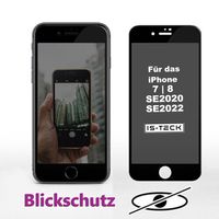 iPhone 7 8 SE 2020 2022 3D Anti Spy Privacy Blickschutz  Panzer Schutz Glas Hartglas 9H