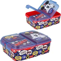 Mickey Mouse Brotdose Kinder Lunch Box mit 3 Fächern Vesperdose BPA frei