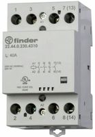 Finder Installationsschütz, Schaltschütz 22.44.0.024.4310 4S 40A Spule 24VAC/DC