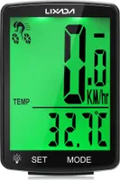 Bezdrôtový počítač na bicykel - multifunkčný LCD tachometer, počítadlo kilometrov, teplota a stopky, vodotesnosť IPX6