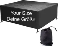 Abdeckung für Gartenmöbel, nach Maß, atmungsaktiv, wasserabweisend, winddicht, Schutzhülle für Tisch und Stühle, alle Größen [131]