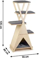 Beeztees Katzen-Kratzmöbel Mirza 70x40x135 cm Holz