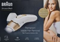Braun Silk-Expert Pro 5 PL5140 IPL Haarentfernungsgerät, SkinPro 2.0 SensoAdapt - Weiß/Gold