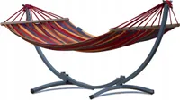 Potenza Hängematte mit Gestell I Stabiler Rahmen 200kg - 250cm Balkon I StabHängematte 200x120cm I Indoor Outdoor Garten Pool Terrasse Stahl